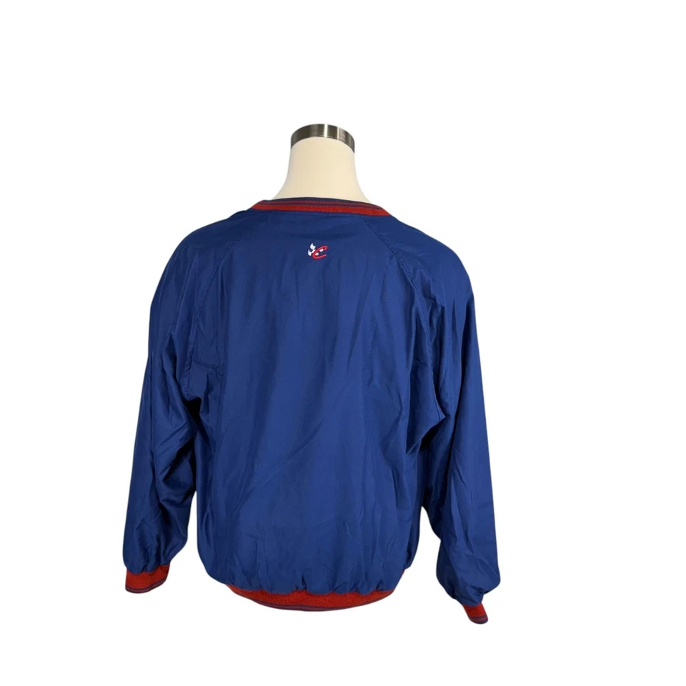 Chaqueta cortavientos suéter Gordon cuello en V roja y azul Foto 3 de 4