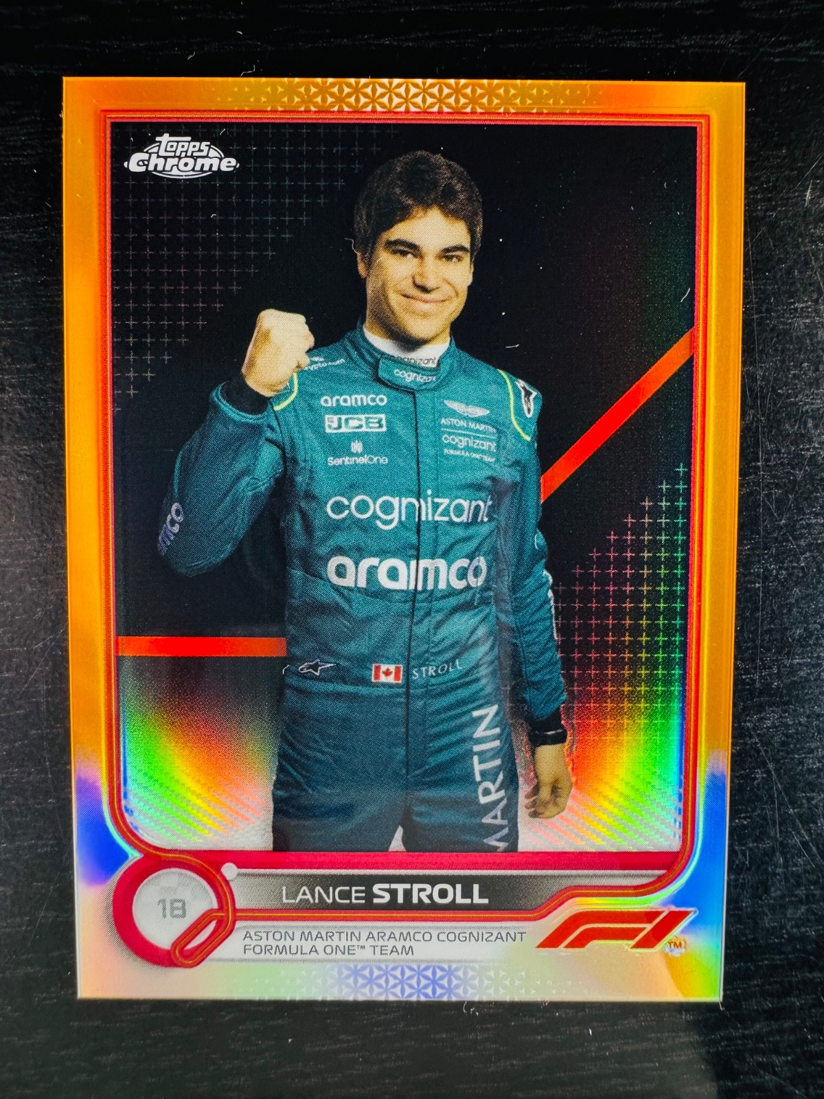 2022 Lance Stroll Orange / Red Refractor  Topps Chrome #48 F1 Formula 1