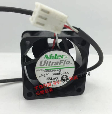 1PCS Nidec U40G12BGA5-52 DC12V 0.17A 3-wire cooling fan 4020 4cm