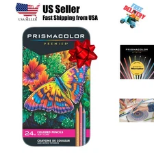 Premier colored Pencils, Soft Core, Assorted Colors, 24 Count - Durable, Vibr...