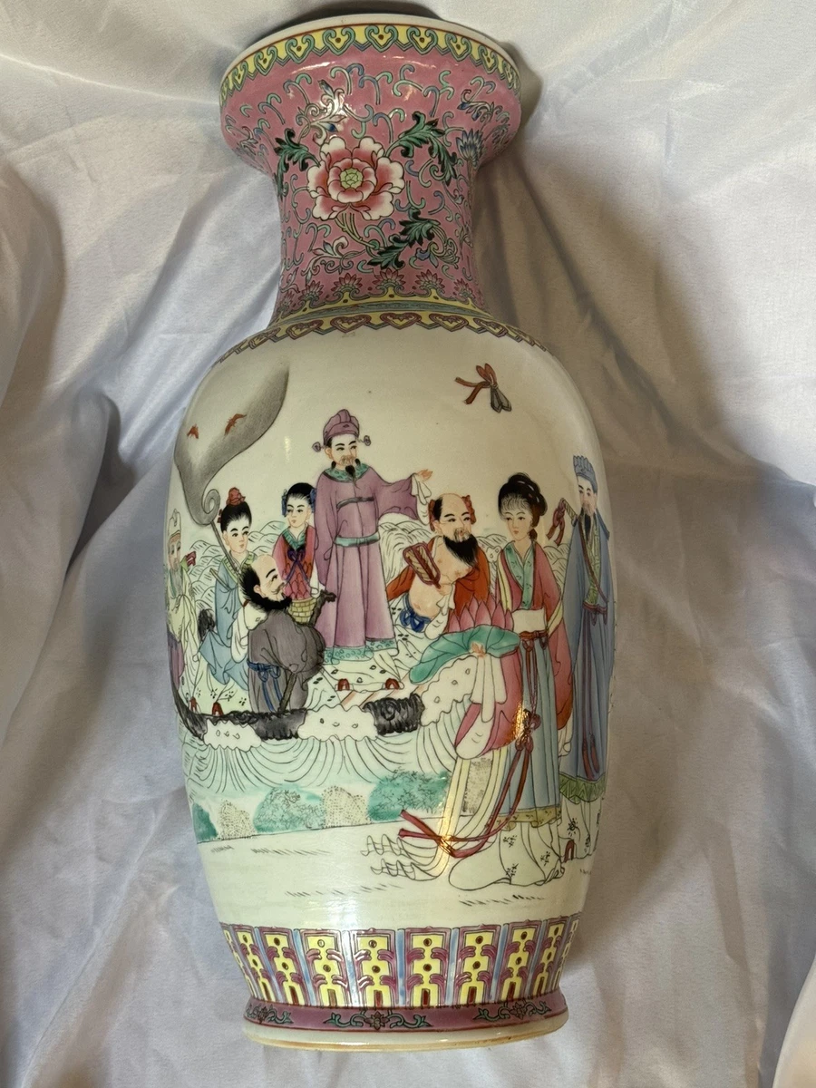 陶瓷粉红色1850-1899 中国古董花瓶| eBay