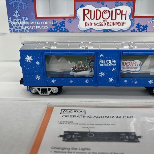 MTH RailKing 30-79183 Rudolph Red Nosed Reindeer Christmas Action Car New O - Picture 5 of 16