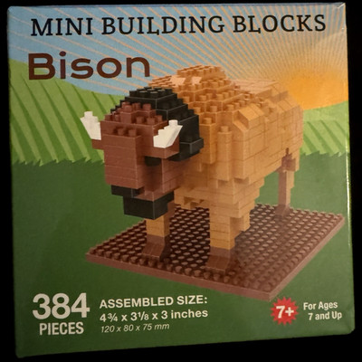 Mini Building Blocks Bison American Buffalo Set Previously Built AS IS!