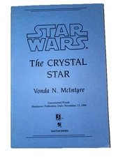 Star Wars: The Crystal Star Vonda McIntyre SCARCE Uncorrected Proof 1994 1st Ed