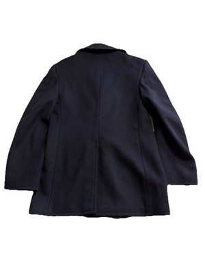 Vintage 1960s U.S. Navy Pea Coat Kersey 100% Wool Corduroy Pockets