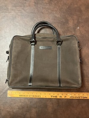Baekgaard High End Leather Canvas Laptop Bag Briefcase Great Condition!