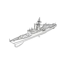SSC350163S 1/350 Military Model USS Knox Class Frigate Full Hull 3D Print REsin