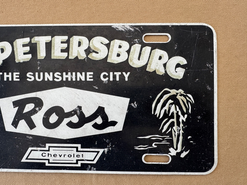 Targa Vintage Rivenditore Ross Chevrolet San Pietroburgo Florida Metallo Mr. Sun - Foto 4 di 6