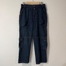 We The Free Womens Marx Cargo Pants 27 Dark Blue Denim High Rise Wide Leg
