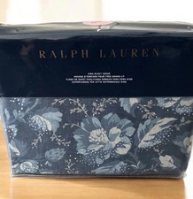 New Ralph Lauren Skye Blue Floral King Duvet Cover MSRP 430