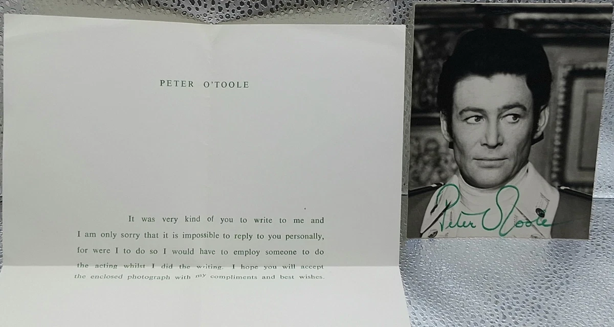 Peter O Toole Signed for sale | eBay