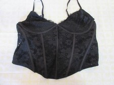 LA Hearts Lace Corset Top Size Large Black