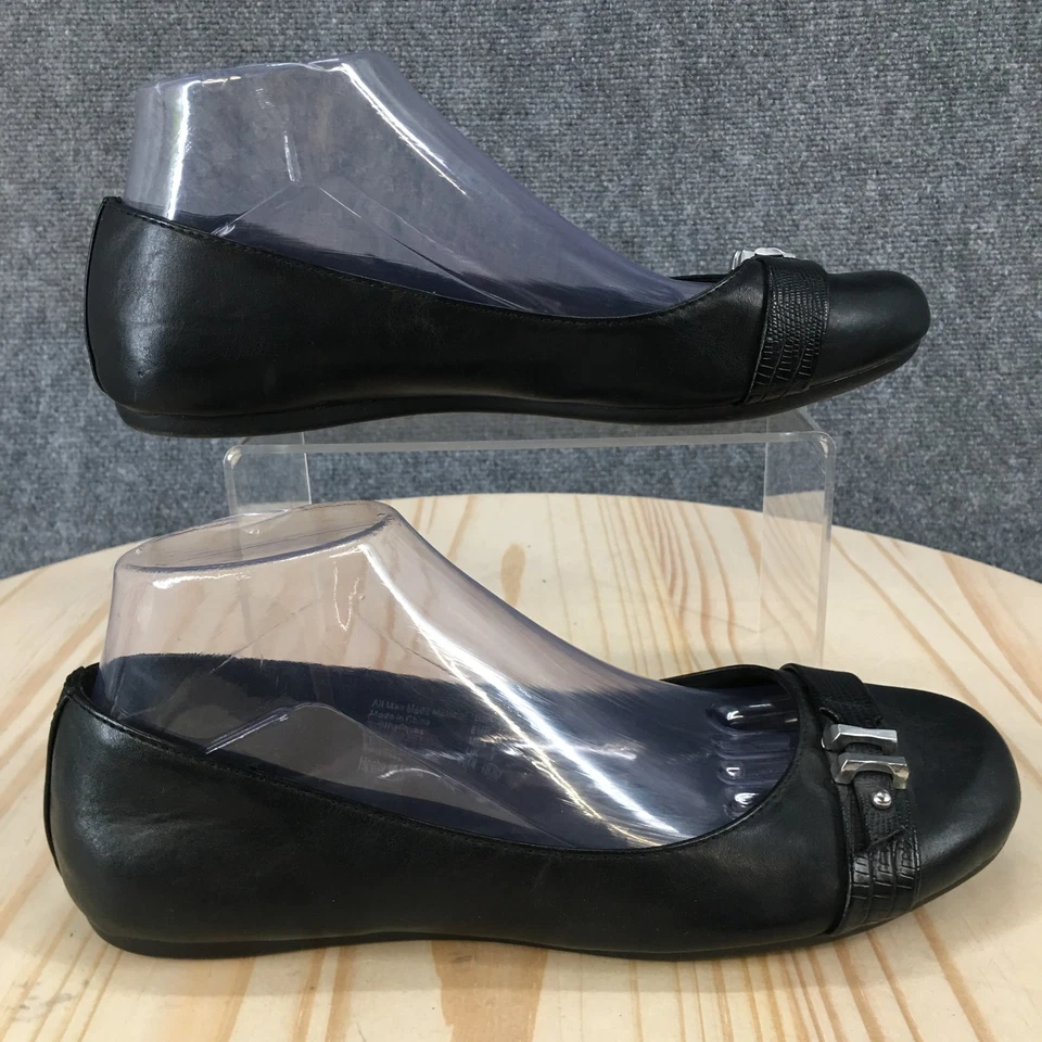 Туфли женские American Eagle 8,5 повседневные без шнуровки балетки черные искусственная кожа - Изображение 2 из 4