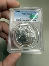 1881-S モルガンダラー NGC MS66 強ルスター 極美トーン 高鑑定品 1881-S モルガンダラー NGC MS66 強ルスター 極美トーン 高鑑定品 MS