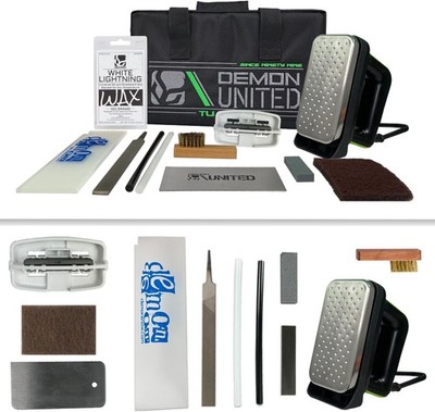 Complete Ski and Snowboard Tune Kit with Wax, Edge Tuner, Iron, Carry Case, Made
