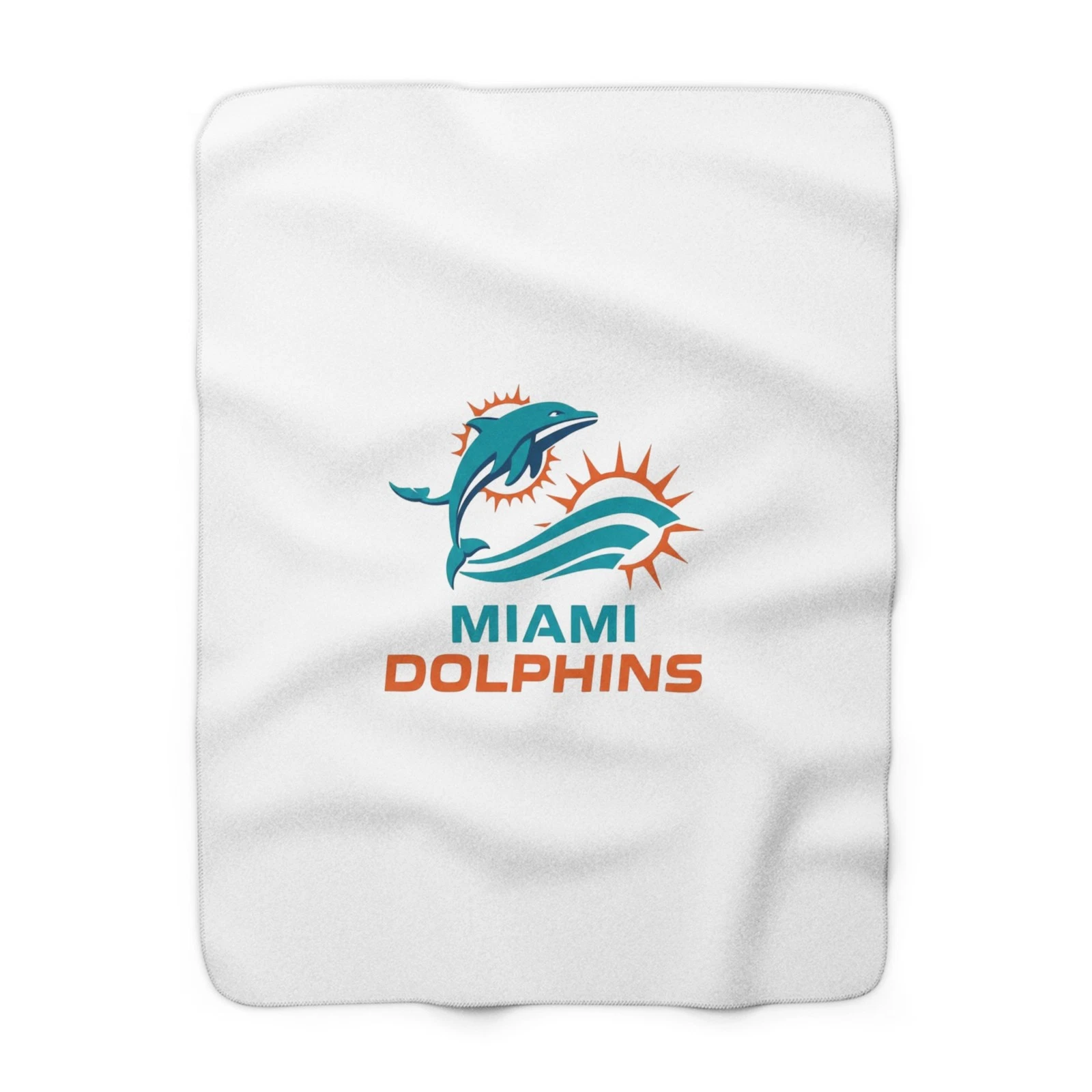 Miami Dolphins Logo Sherpa Fleece Blanket