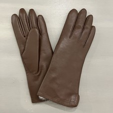 Vintage Leather Gloves Brown Fur Lined Old Money Cabincore Classic
