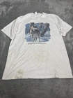 Vintage 90s Wolf Nature Short Sleeve T Shirt Men’s Size Large White