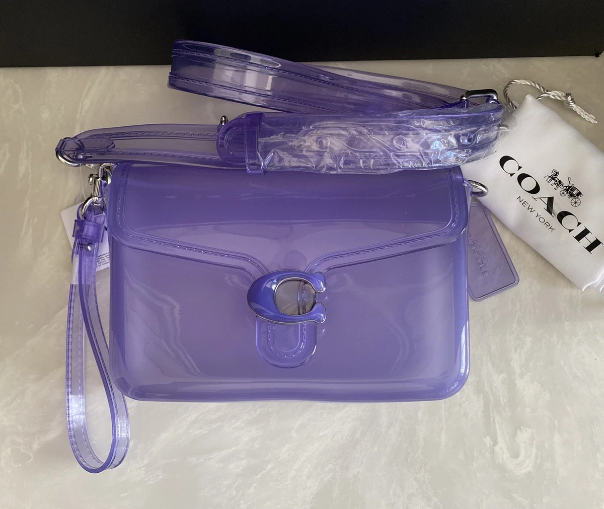 NWT COACH RUNWAY LIMITED EDITION PURPLE VIOLET JELLY TABBY