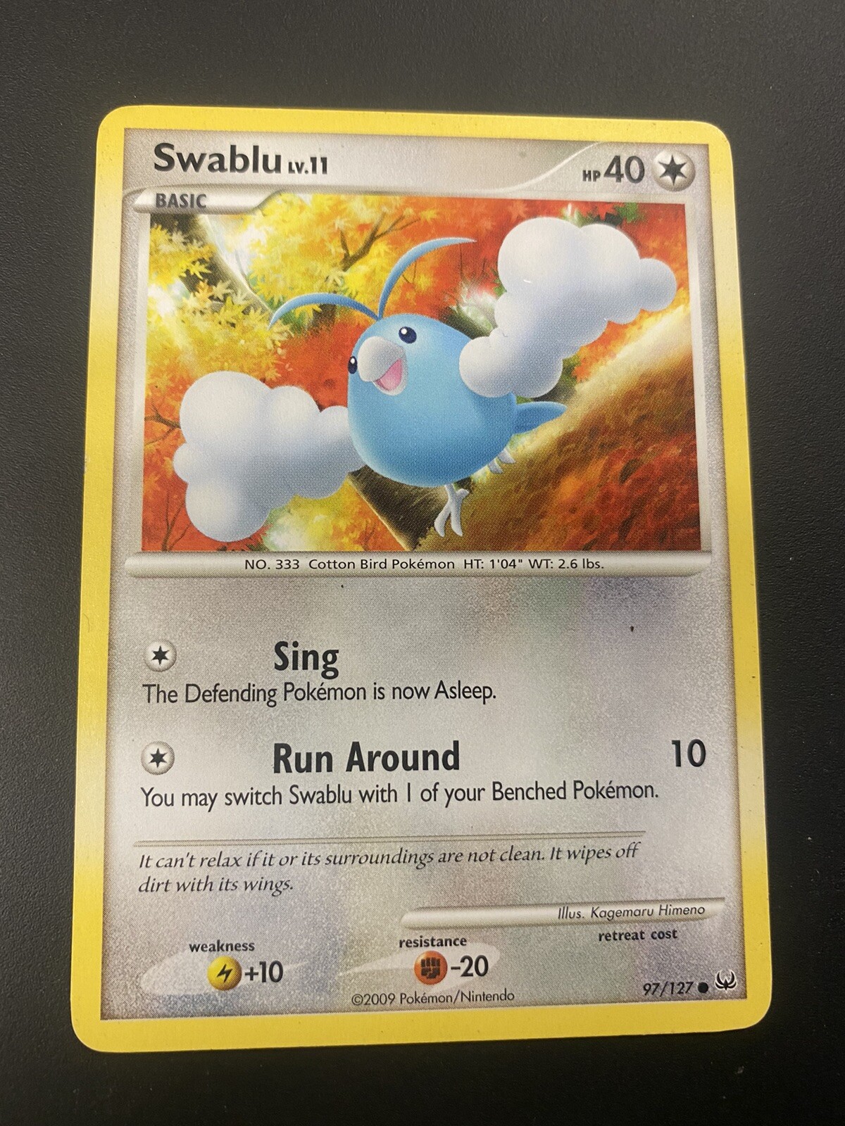 2009 Pokémon Platinum Swablu #97