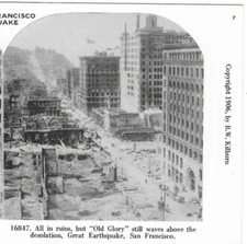 All In Ruins After The Earthquake, San Francisco, 1978 Reproduction Stereoview