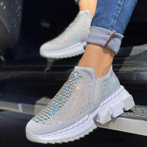 platform laceless trainers