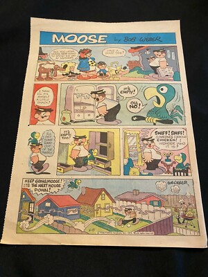 T08 MOOSE by Bob Weber Lot of 11 Sunday Tabloid Full Page Comic