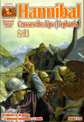 Linear B Models 1/72 HANNIBAL CROSSES THE ALPS with ELEPHANTS Figure Set