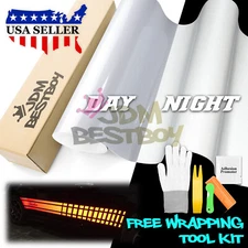 【Reflective】 White Car Vinyl Wrap Sticker Decal Graphic Sign Adhesive Sheet Film