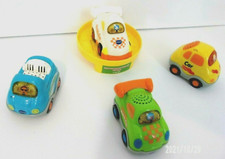 Vtech Toy Go Go Smart Wheels Cars 4 Blue Green Yellow White Lights And Sounds