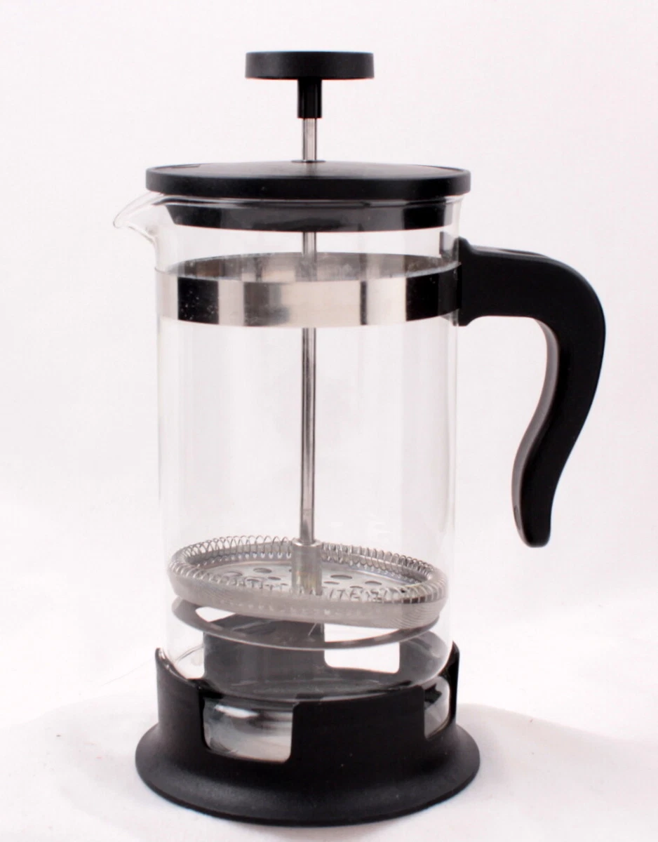 UPPHETTA French press coffee maker, glass, stainless steel, Height: 9  Diameter: 4 - IKEA