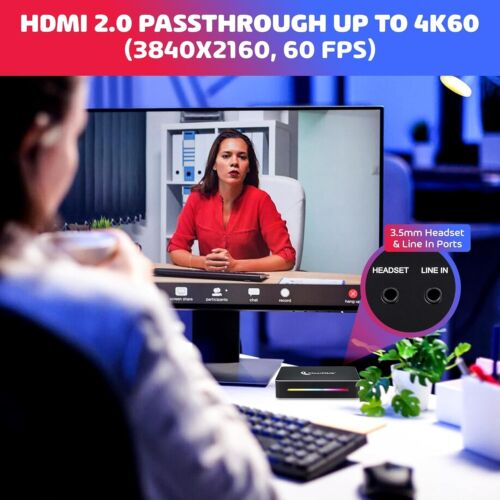 4K HD Extreme Video Capture Box Live Stream True 4K60 Rcrdng HDMI Input Pas - Picture 2 of 6