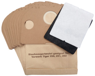 20 Staubsaugerbeutel Filtertüten Beutel geeignet Vorwerk Tiger 250 251 252 