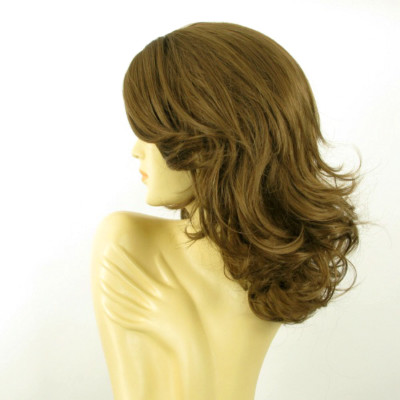Perruque Femme Mi-longue Châtain Clair Doré Elise - Neuf Avec étiquettes - Synthétique Taille 12