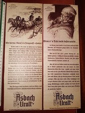 Asbach Uralt - 2x Anzeige aus H&ouml;ren und Sehen 1958