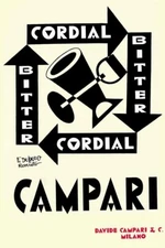 Poster poster poster advertising aperitif Cordial Campari size 50x70 cm