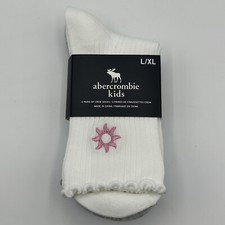 Abercrombie Kids 3-Pack Crew Socks L/XL