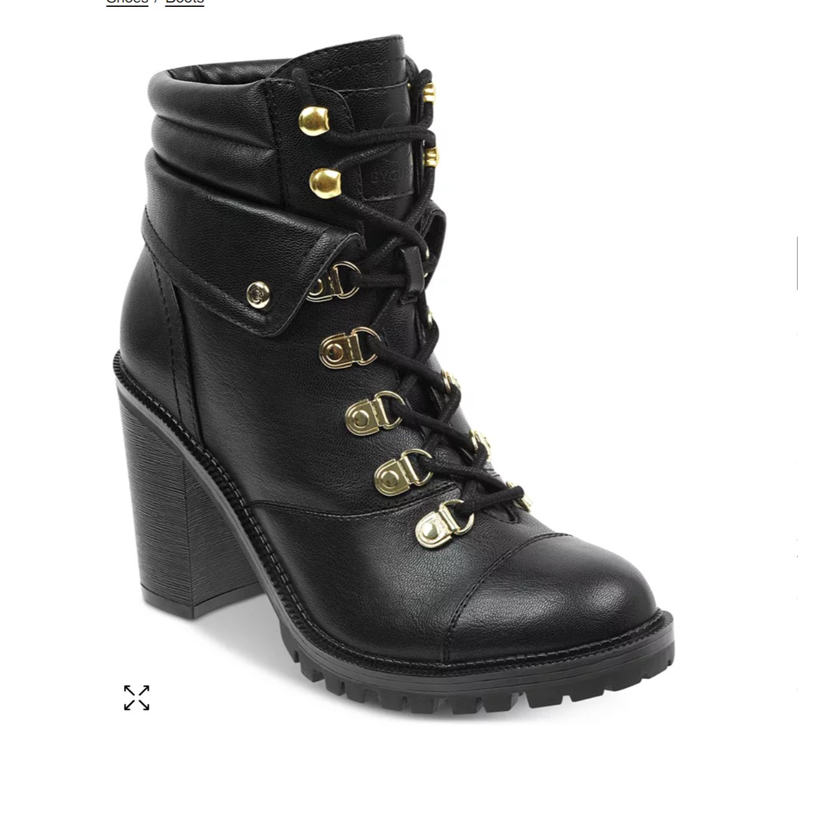 EUC G by Guess Jollyn Block Heel Booties Black Leather 3inch heels