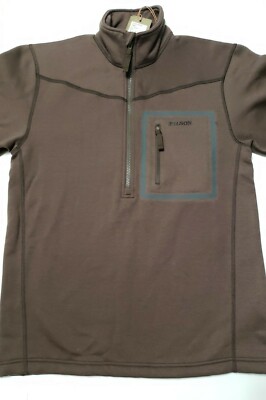 NWT Filson Mens Extra Small Shuksan Half-Zip Fleece in Brown