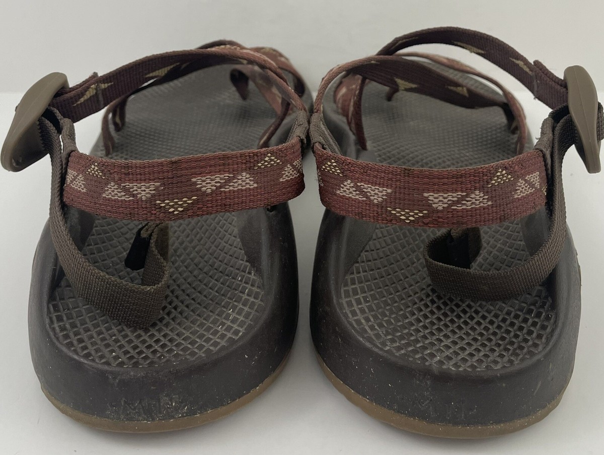 Chaco Z/2‎ Sandals Mens 12 Brown Striped Thong Toe Loop Adjustable Outdoor Shoes MEN main image 3