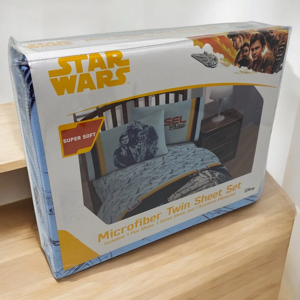 Disney Star Wars Han Solo y Chewbacca Juego de Sábanas Doble Microfibra Súper Suave Nuevo Foto 3 de 4
