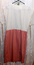 Bedford Fair 4 P Salmon White Vintage USA made Women's Dress