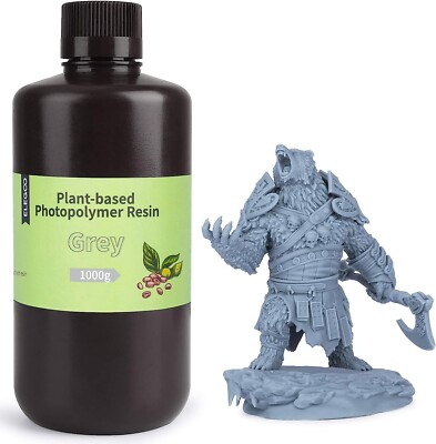 PLANT BASED PHOTOPOLYMER RESIN 1000G GREY LOW ODER HIGH PRECISION QUICK CURING