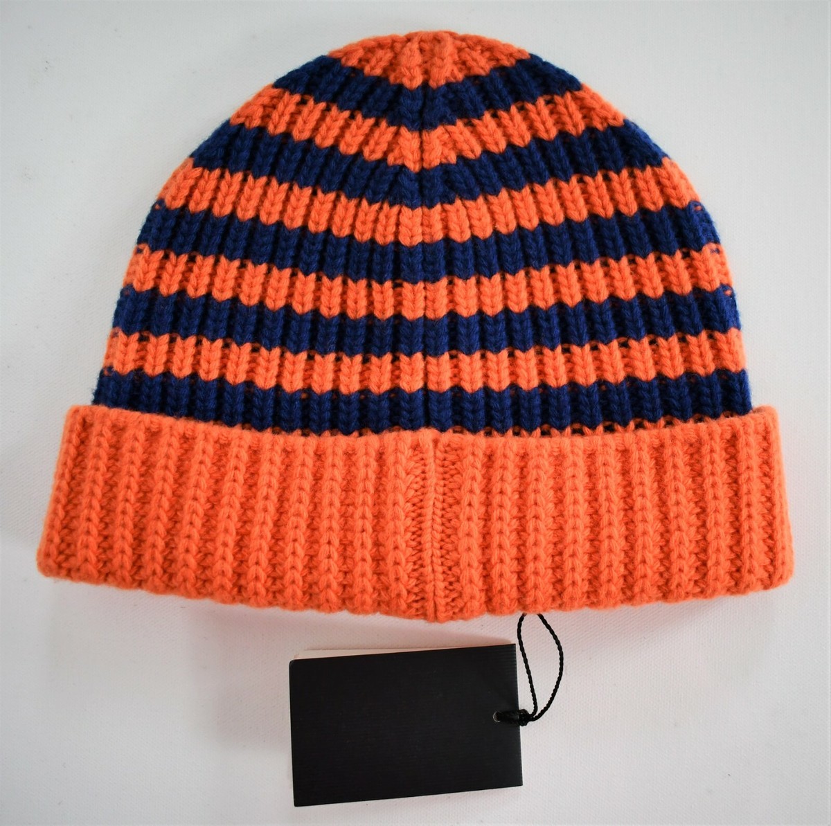 🆕️ Auth GUCCI Gold BEE-EMBROIDERED Orange Blue 100% WOOL