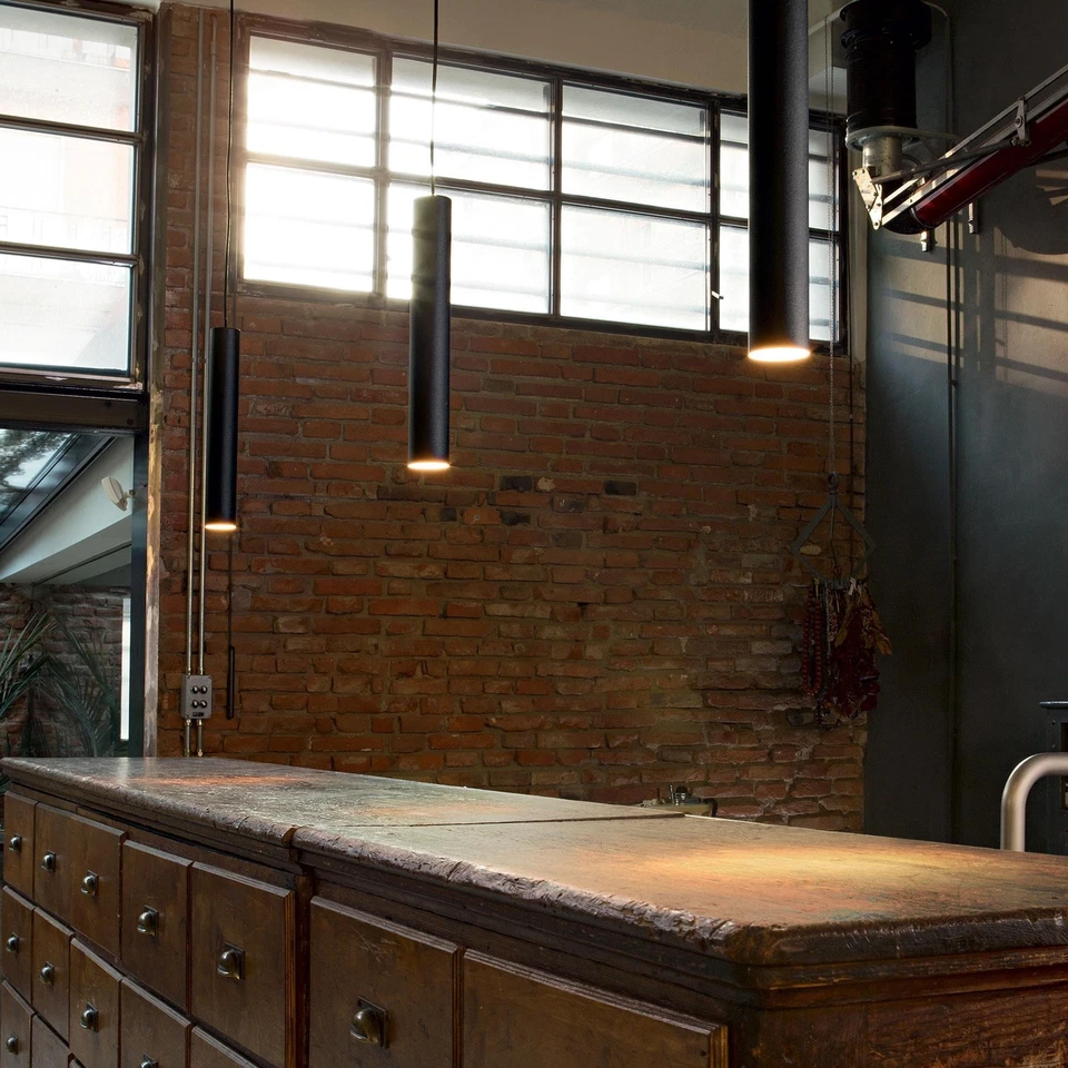 Look SP1 sospensione lampada cilindro pendente small argento - Immagine 2 di 2