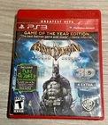 Batman Arkham Asylum Game of the Year GOTY PS3 PlayStation 3 CIB Complete Manual