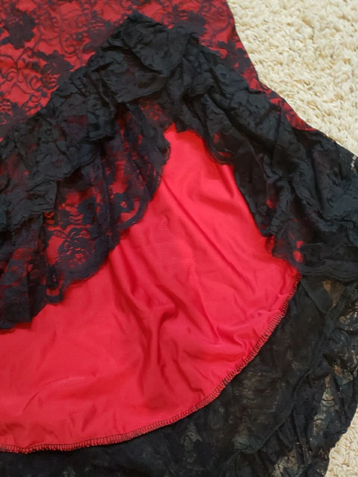 Costumes By Coquette Sexy Senorita Lace Dress w Fan Hispanic Mexican Womans OS  - Image 4 of 4