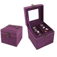 Purple Jewellery Storage Box Display Armoire Earrings Necklace Bracelet Pendants Purple Jewellery Storage Box Display Armoire Earrings Necklace Bracelet Pendants