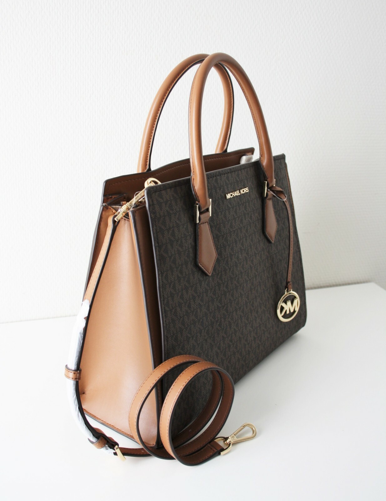 michael-kors-tasche-bag-hope-lg-satchel-braun-35t0gwxs3b-ebay
