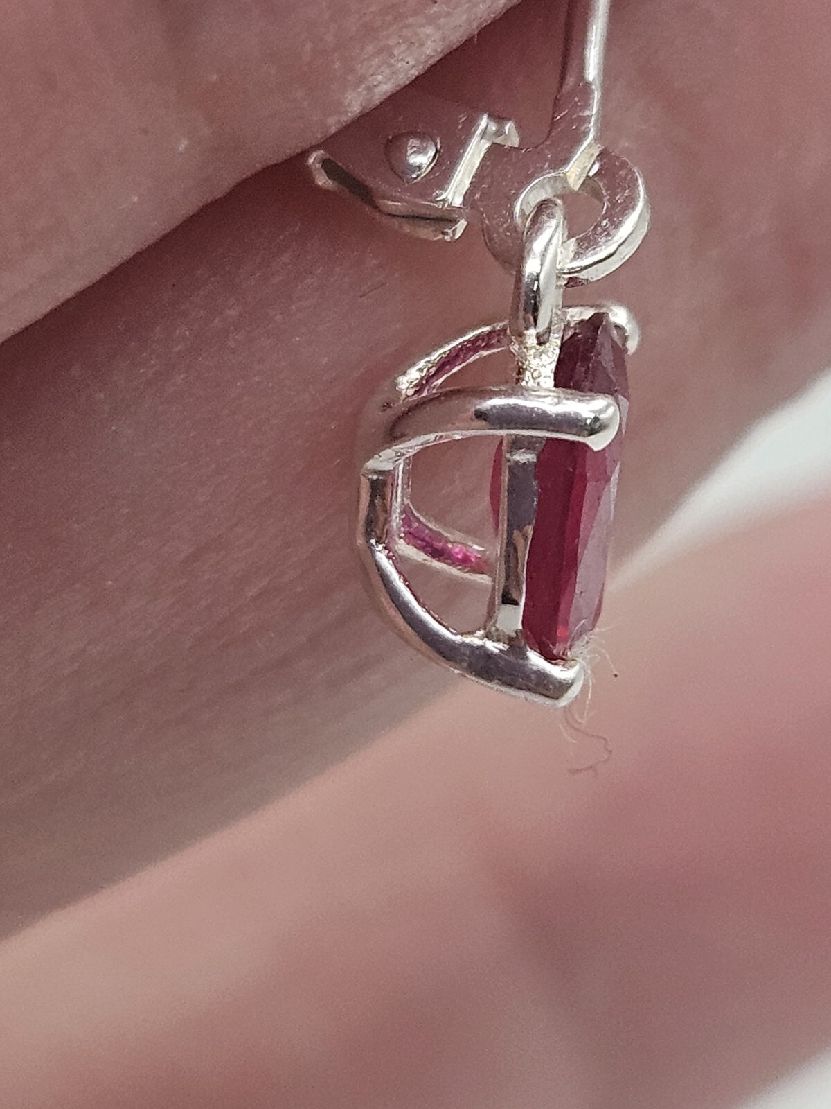 Chuck Clemency STS Sterling Silver Red Ruby Petit… - image 8